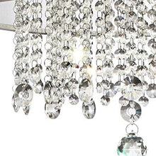Load image into Gallery viewer, Primo Finish Ceiling Lamp With Crystal Accents And Shade - Silver / White
