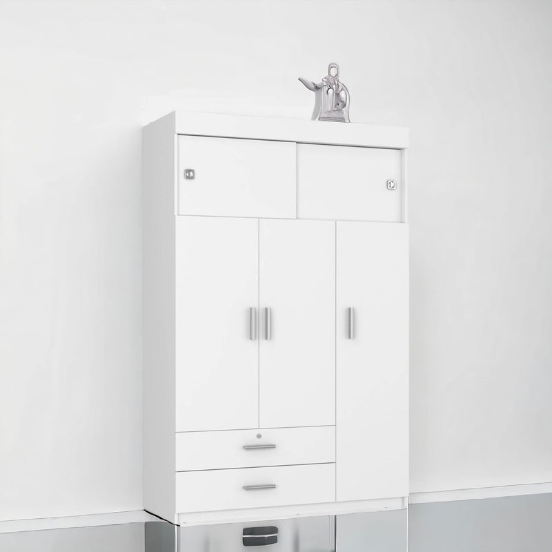 Four Drawer Dresser Wooden - White