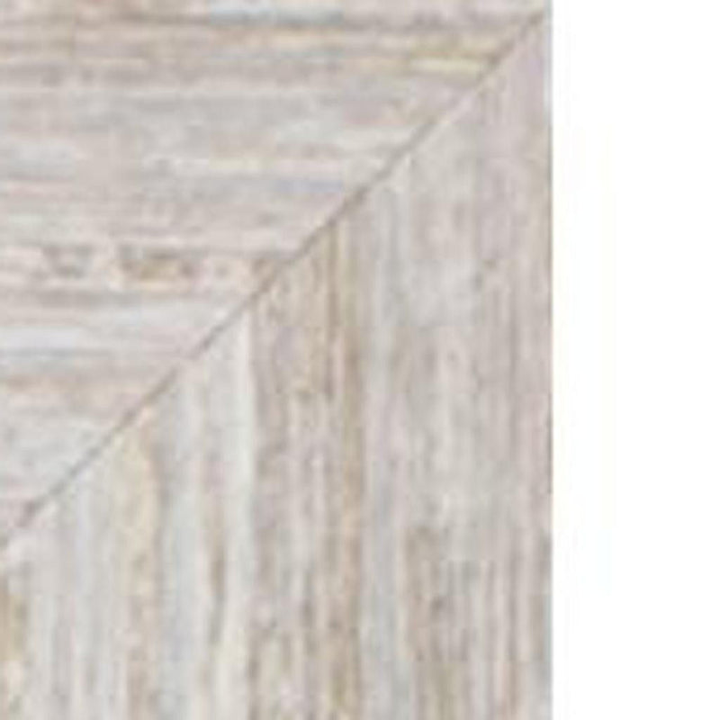 32" Distressed Wood Framed Accent Mirror - White