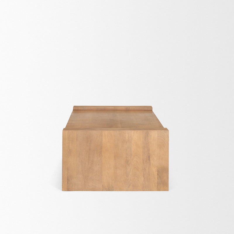 48" Solid Wood Sled Coffee Table - Natural