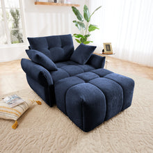 Load image into Gallery viewer, Ergonomic Single Seater Sofa With Ottoman, High Resilience Support Cushions
