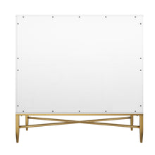 Load image into Gallery viewer, Wood Accent Cabinet With Two Doors - White / Gold
