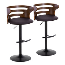Load image into Gallery viewer, Cosi - Mid Century Modern Adjustable Barstool With Swivel With Rounded T Footrest (Set of 2)
