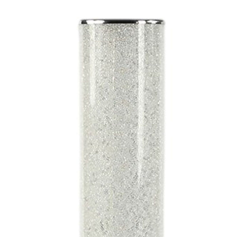 Column Floor Lamp With Clear Drum Shade - White