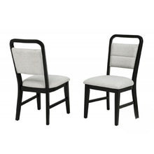 Load image into Gallery viewer, Dining Kitchen Side Chair With Curved Back Design (Set of 2) - Black / Gray
