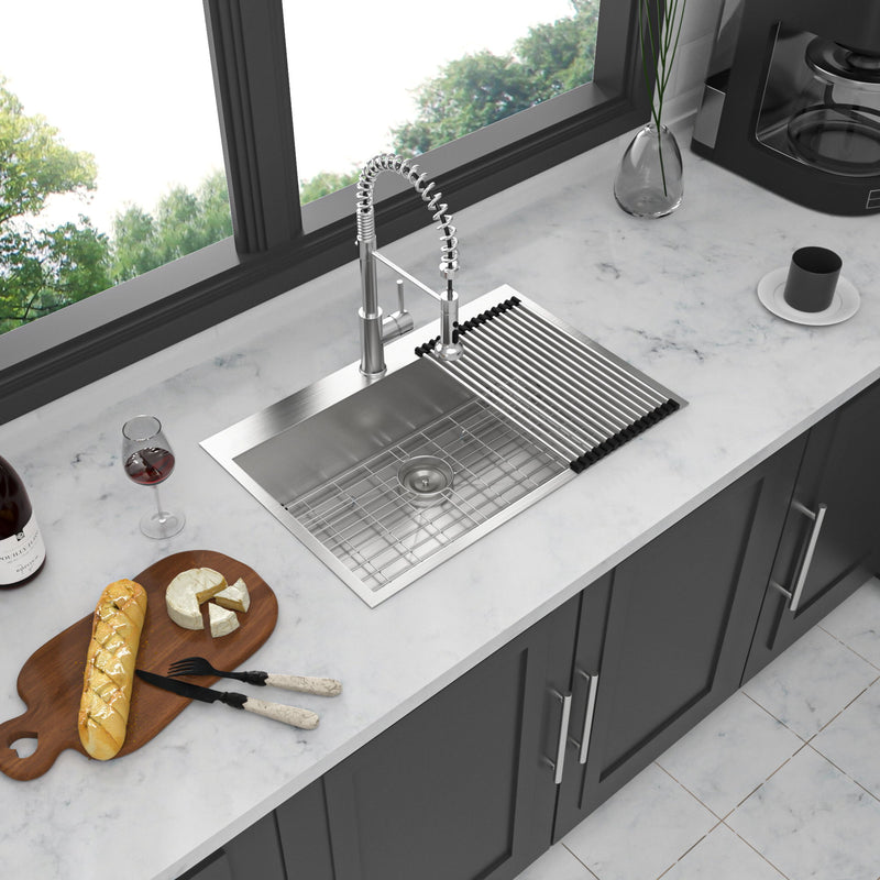 Stainless Steel Drop In Kitchen Sink, Topmount