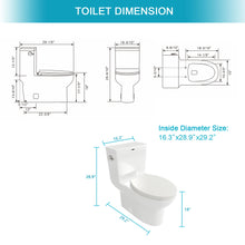 Load image into Gallery viewer, 1 Piece Toilet &amp; Soft Closing Seat - White
