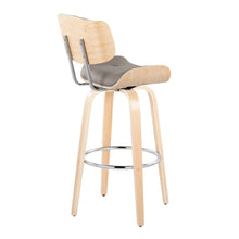 Load image into Gallery viewer, Lombardi - Mid Century Modern Fixed Height Barstool With Swivel With Round Footrest (Set of 2)
