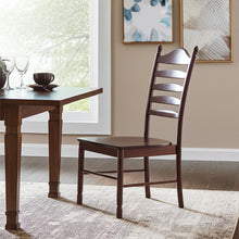 Load image into Gallery viewer, Wood Ladder Back Dining Side Chair - Espresso
