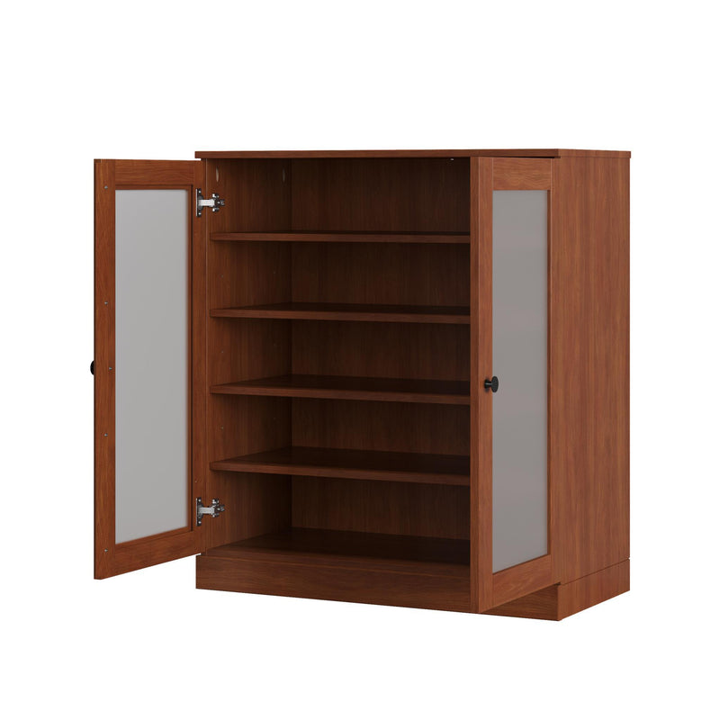 Twenty Pair Solid Woodshoe Storage Cabinet (752374) - Coffee
