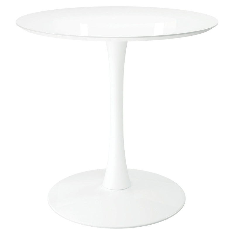 32" Metal Dining Table - White