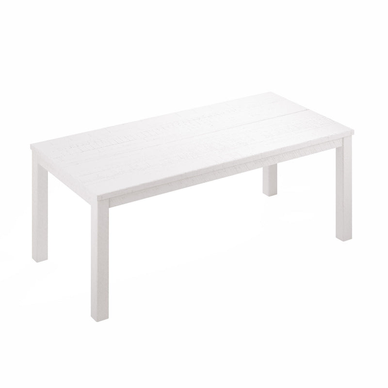 63" Solid Wood Dining Table - White