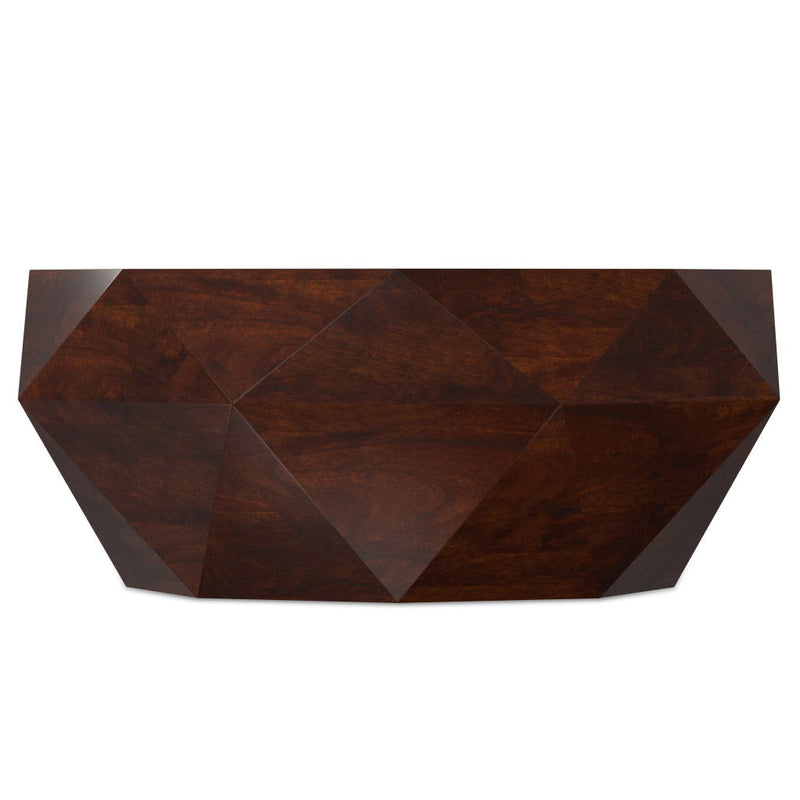 Solid Wood Free Form Solid Wood Coffee Table - Brown