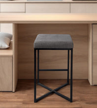 Load image into Gallery viewer, Steel Backless Counter Height Bar Chair - Brown
