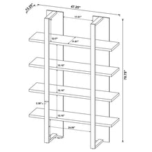 Load image into Gallery viewer, Mystrene - 4 Shelf Bookcase With Open Shelving Design - Black
