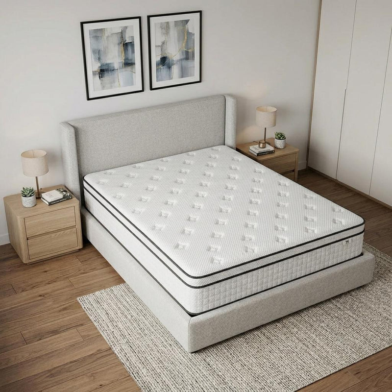 Gel Memory Foam Check Medium Hybrid Mattress - King