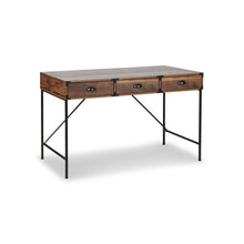 Load image into Gallery viewer, Wall Mounted H-Shape Writing Desk With Three Drawers - Brown
