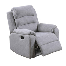 Load image into Gallery viewer, 1 Piece Manual Recliner With Padded Seat And Backrest - Gray
