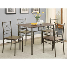Load image into Gallery viewer, 5 Piece Rectangle Dining Set With Tubing Base
