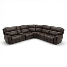 Load image into Gallery viewer, Brazil - Power Sectional With Adjustable Headrest &amp; Footrest - Dark Brown
