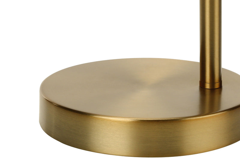 Metal Round Table Lamp With Gold Dome Shade - Gold