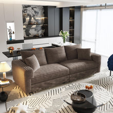 Load image into Gallery viewer, Deep Seat Convertible Sofa With Soft Pillows And Ottomans
