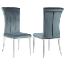 Load image into Gallery viewer, Tufted Side Upholstered Dining Chair (Set of 2) - Gray
