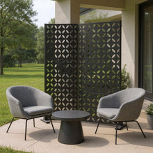 Load image into Gallery viewer, Three Panel Screen Room Divider (720071) - Black
