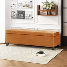 Load image into Gallery viewer, Wendover - Elegant Velvet Tufted Storage Bench With Lift-Up Top And Birch Wood Legs
