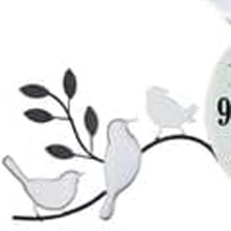 Silent Pendulum Novelty Wall Clock - Silver / Black / White