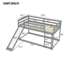 Load image into Gallery viewer, Twin over Twin Bunk Bed with Convertible Slide and Ladder , Gray(Old SKU:WF281725AAE)
