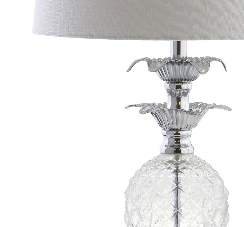 24" Novelty Table Lamp With Drum Shade - Clear
