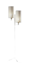 Load image into Gallery viewer, Two Light Novelty Floor Lamp With White Drum Shade - Brass
