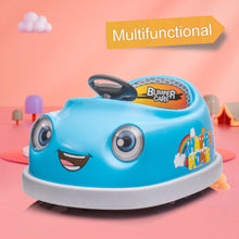 Load image into Gallery viewer, Bumper Car For Kids, 12V Dual Drive 1-6 Years Old Children's Electric Car With Pushrod Dinner Plate USB Bt Music Rocking Horse Mode Anti-Collision Bumper Ride On Car
