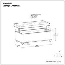 Load image into Gallery viewer, Hamilton - Upholstered Lift Top Rectangular Storage Ottoman
