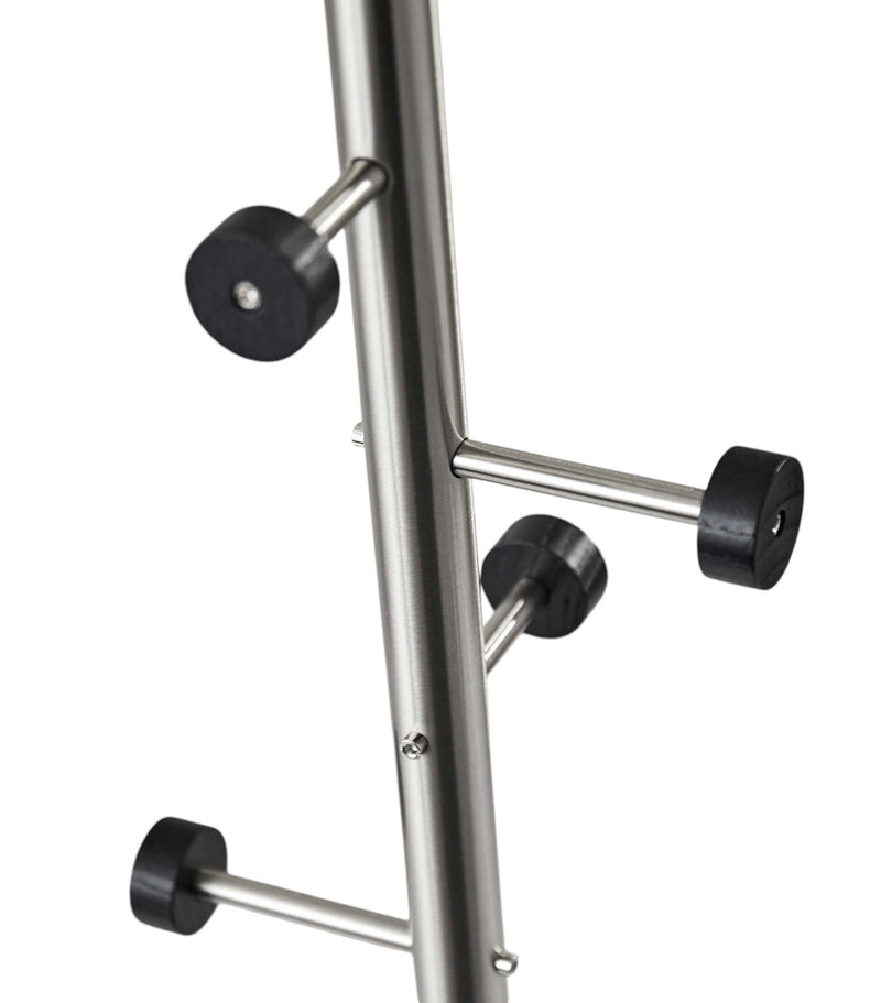 68" Brushed Steel Coat Rack - Silver