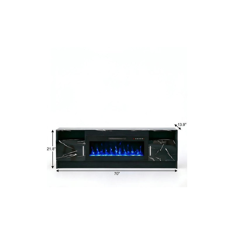 Fireplace TV Stand With Fireplace (734210) - Black
