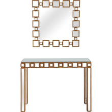Load image into Gallery viewer, Mirrored Glass Console Table - Gold
