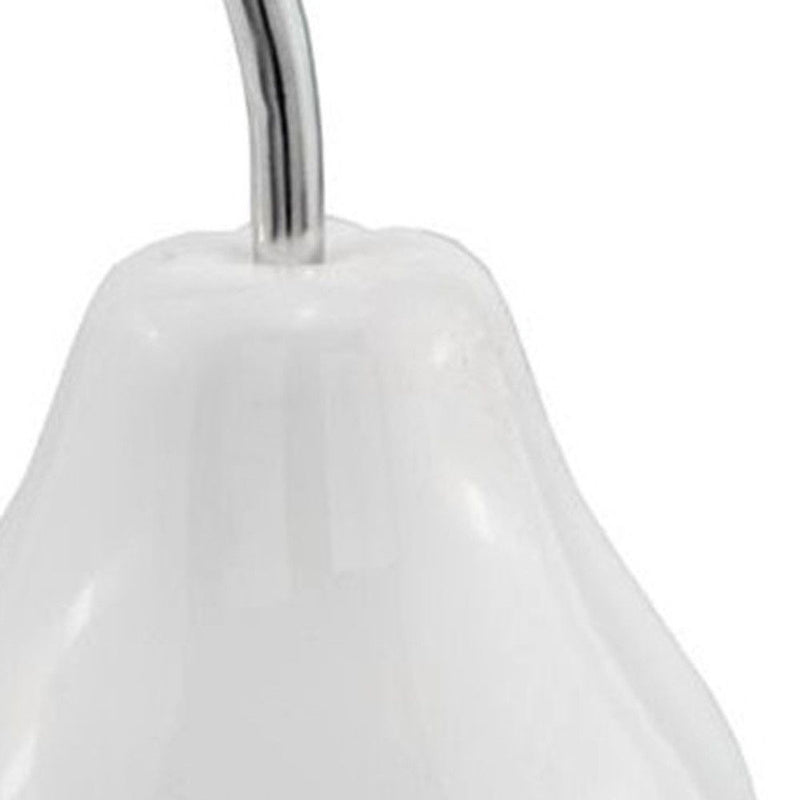 Decorative Pear Tabletop Sculpture - White