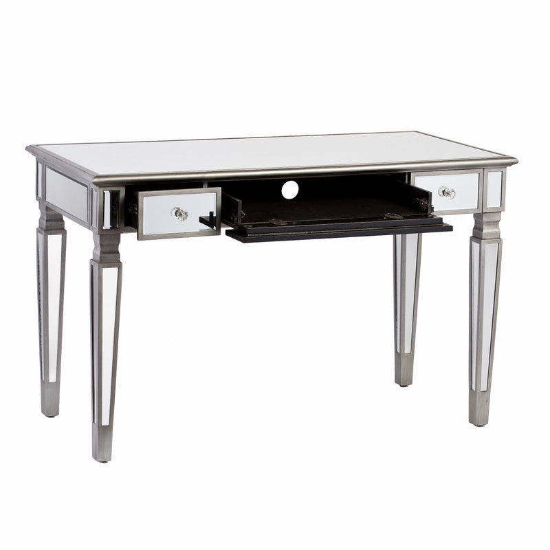 Mirrored With Three Drawers - Silver