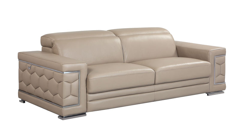 Italian Leather Sofa (720451) - Beige