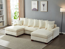 Load image into Gallery viewer, 5 Seater Oversized Convertible L &amp; U Shaped Couch

