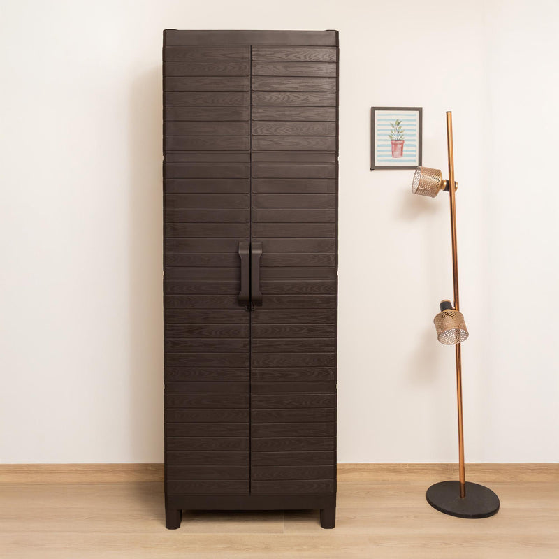 Plastic Square Accent Cabinet With Two Doors (738477) - Espresso
