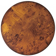 Load image into Gallery viewer, Burl Veneer Round End Table - Medium Brown
