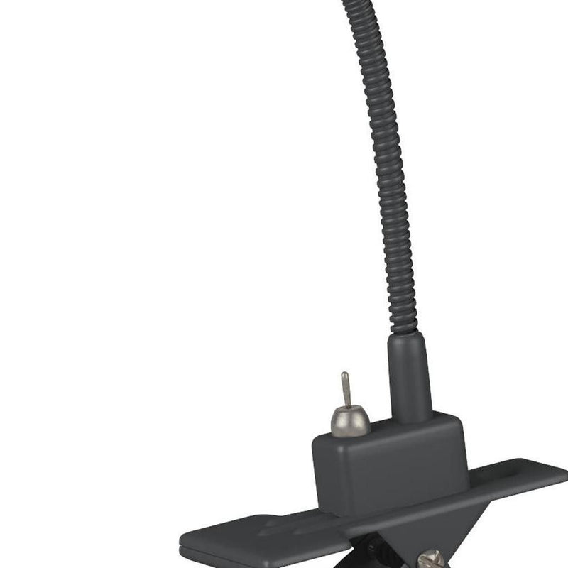 15" Metal Adjustable Clip On LED Table Lamp - Black