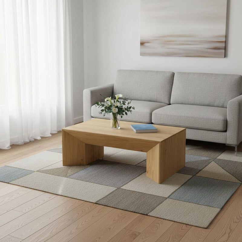 Wood Sled Coffee Table - Oak