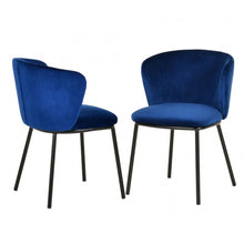Load image into Gallery viewer, Royal Modern Dining Chairss (Set of 2) - Blue / Black
