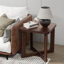 Load image into Gallery viewer, 24" Solid Wood Square Cross Legs End Table - Brown
