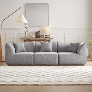 111 inch Sofa, Comfy Sofa Couch with  Deep Seats Modern Sofa- 3 Seater Sofa, Couch for Living Room Apartment Lounge GREY