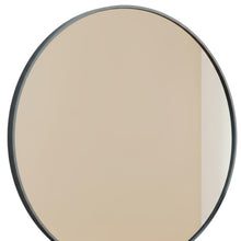 Load image into Gallery viewer, 24" Metal Round Framed Bathroom Vanity Mirror - Black
